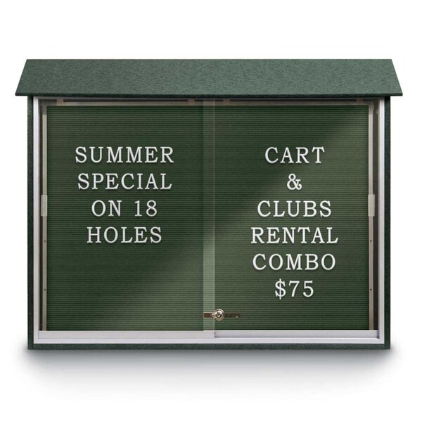 Indoor Enclosed Combo Board, 42"x32", Bronze Frame/Burgundy & Buff